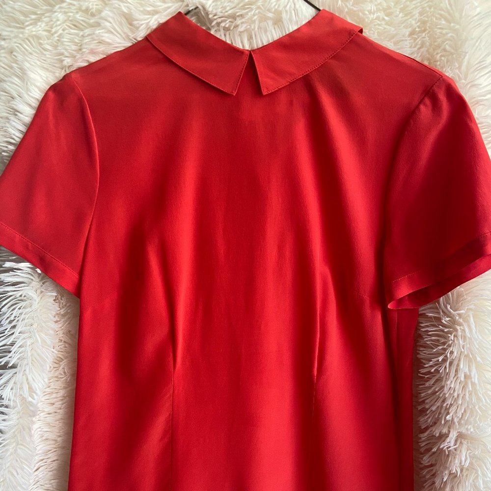 Marc Jacobs red silk short sleeve top